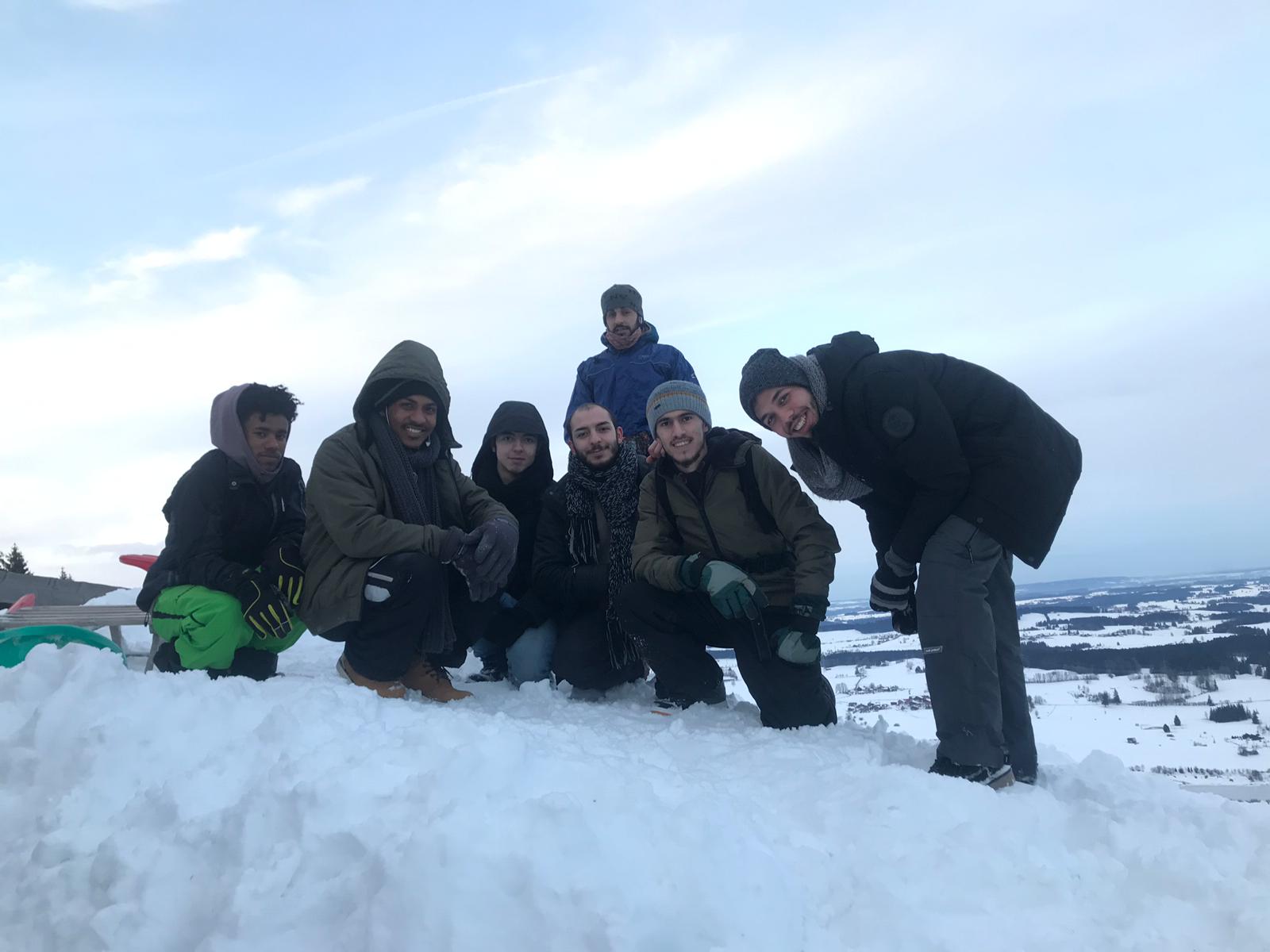 Schlittenfahren auf der Hündeleskopfhütte